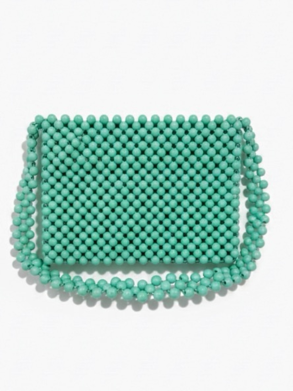 Vintage Lady Ellen Mint Green Beaded Clutch / Shoulder Purse